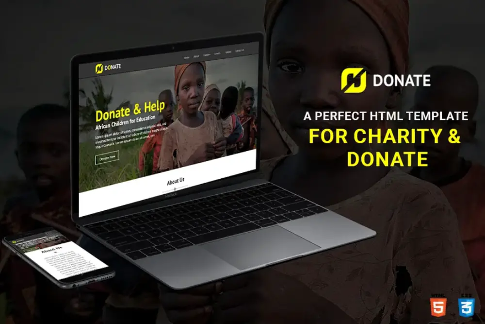 Useful HTML Themes for Charity Events: Fundraising HTML Template - Charity