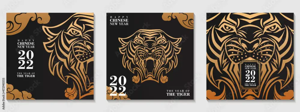 Stunning Social Media Creatives for wishing Happy New Year: Chinese New Year - Year of the Tiger