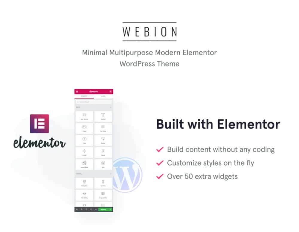 6. Webion Minimal Elementor Multipurpose WordPress Theme